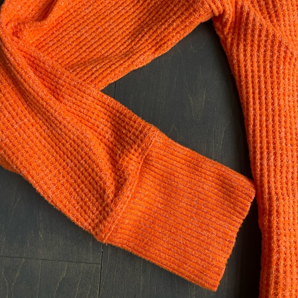 Anthropologie Vibrant Orange Knit Sweater Size Small - Picture 2 of 5